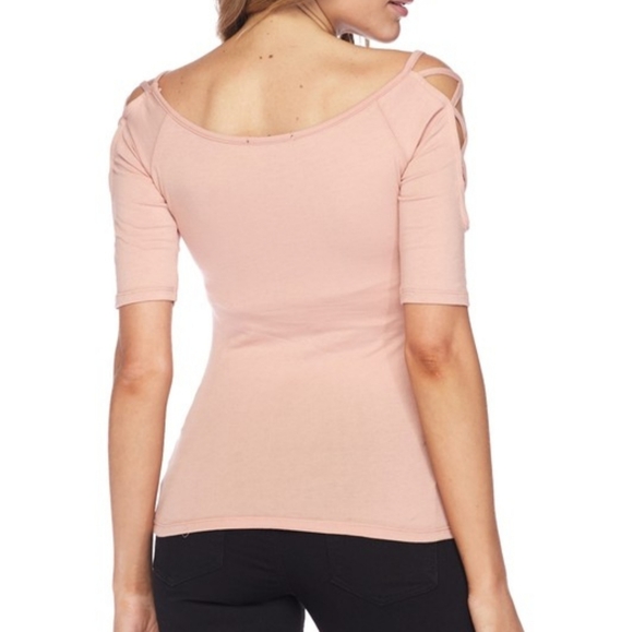 NWT Mauve Lattice Detailed Off Shoulder Top - Picture 4 of 8